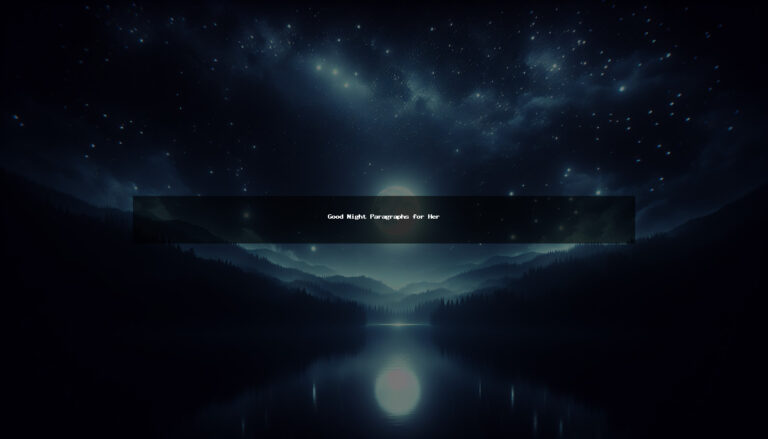 195+ Sweet Romantic Good Night Paragraphs for Her