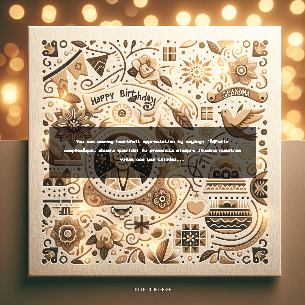 Happy Birthday Grandma Quotes in Spanish