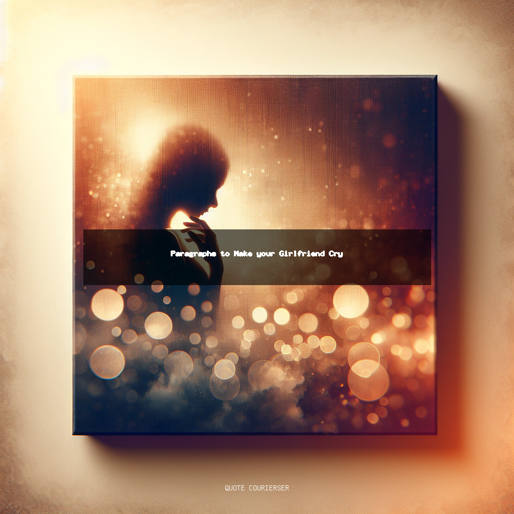 Paragraphs to Make your Girlfriend Cry