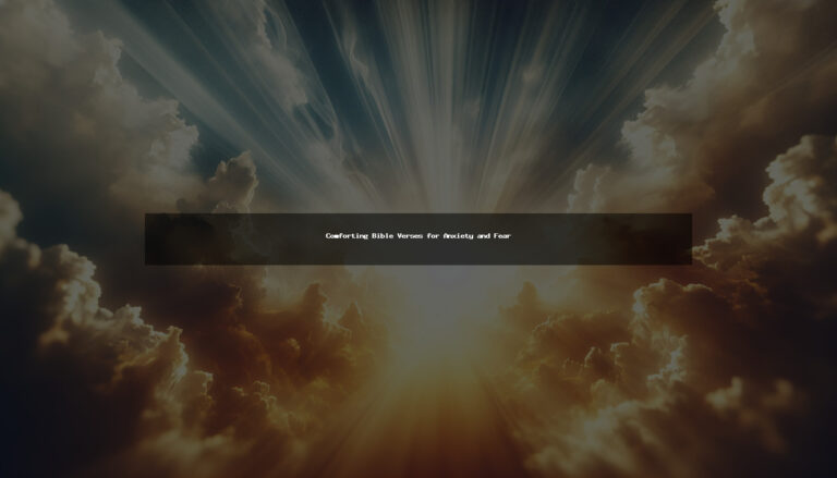 116+ Comforting Bible Verses for Anxiety and Fear