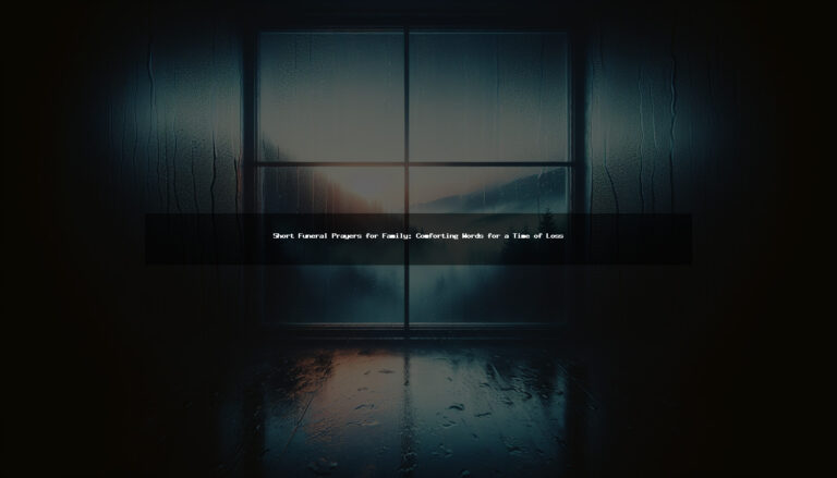 115+ Short Funeral Prayers for Family: Comforting Words for a Time of Loss