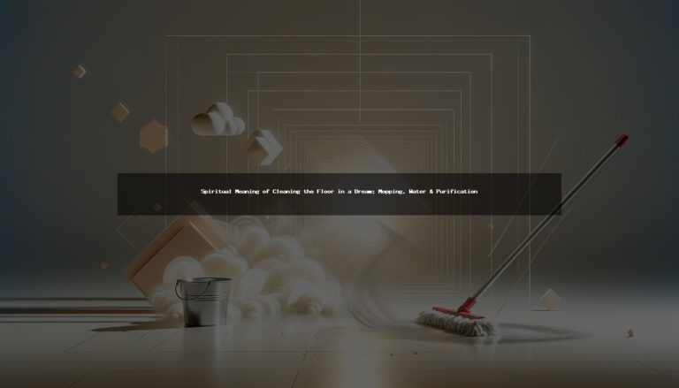 Spiritual Meaning of Cleaning the Floor in a Dream: Mopping, Water & Purification