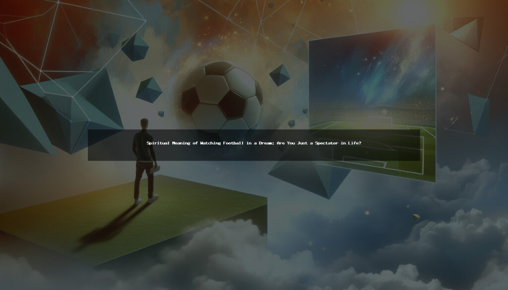 Spiritual Meaning of Watching Football in a Dream: Are You Just a Spectator in Life?