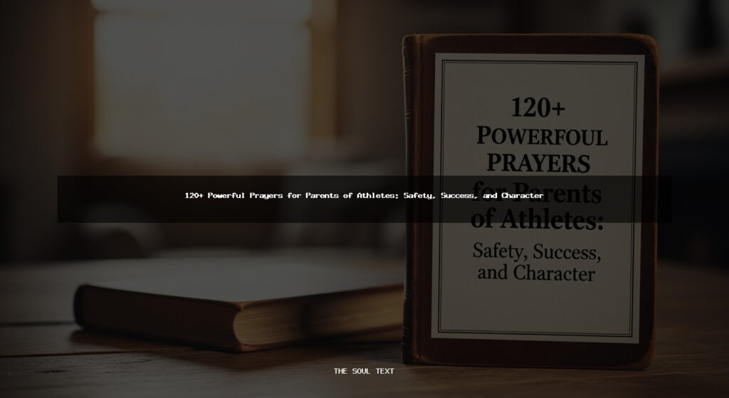 120+ Powerful Prayers for Parents of Athletes: Safety, Success, and Character