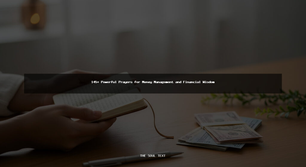 145+ Powerful Prayers for Money Management and Financial Wisdom