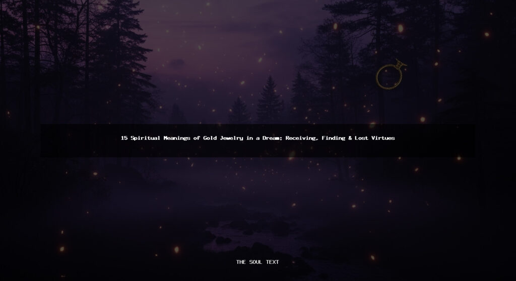 15 Spiritual Meanings of Gold Jewelry in a Dream: Receiving, Finding & Lost Virtues
