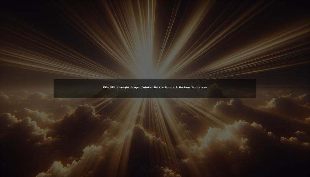 150+ MFM Midnight Prayer Points: Battle Points & Warfare Scriptures