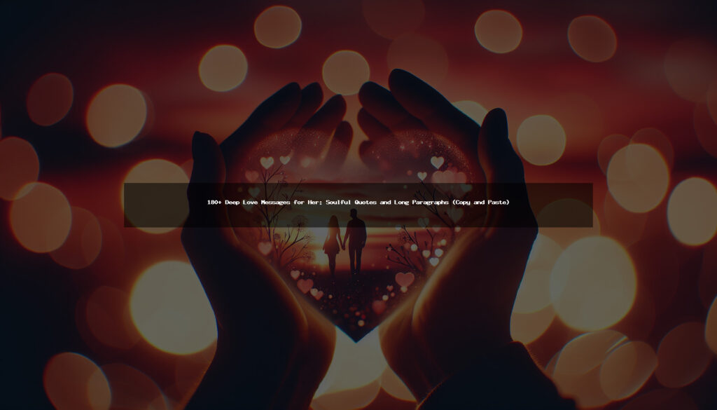 180+ Deep Love Messages for Her: Soulful Quotes and Long Paragraphs (Copy and Paste)