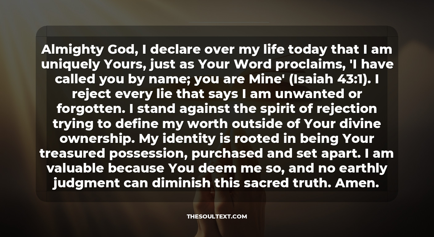 19 Prayers to Slay the Giant of Rejection (part 1: Identity)