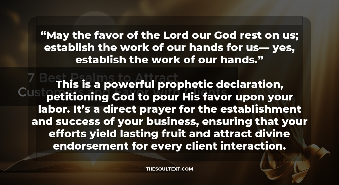 7 Best Psalms to Attract Customers and Favor with Clients