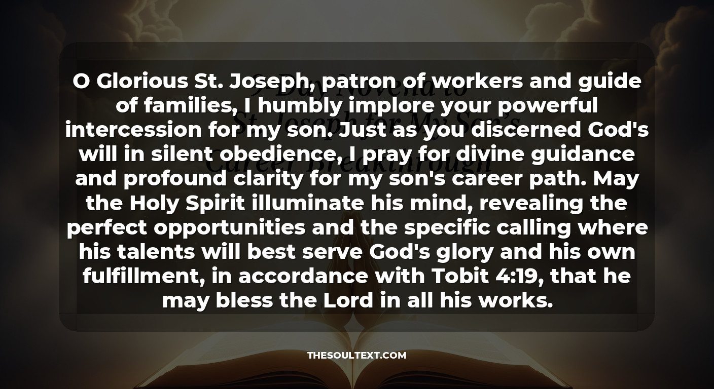 9-day Novena to St. Joseph for My Son’s Career Breakthrough
