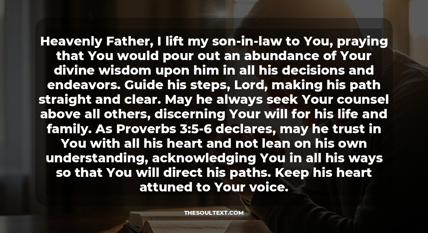 A Father’s Secret Prayer for His New Son-in-law