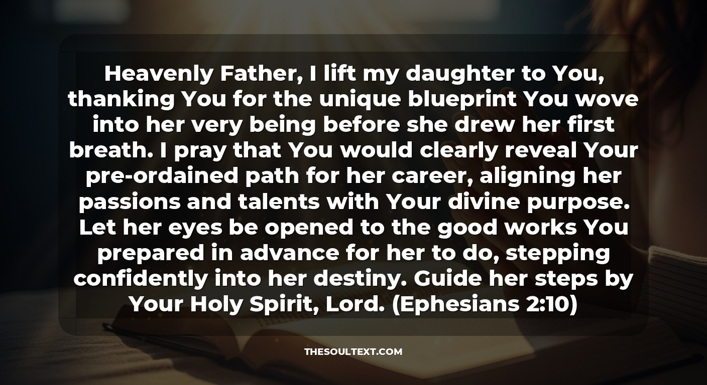 A Mother's Prayer for Her Daughter's Career Path and Destiny