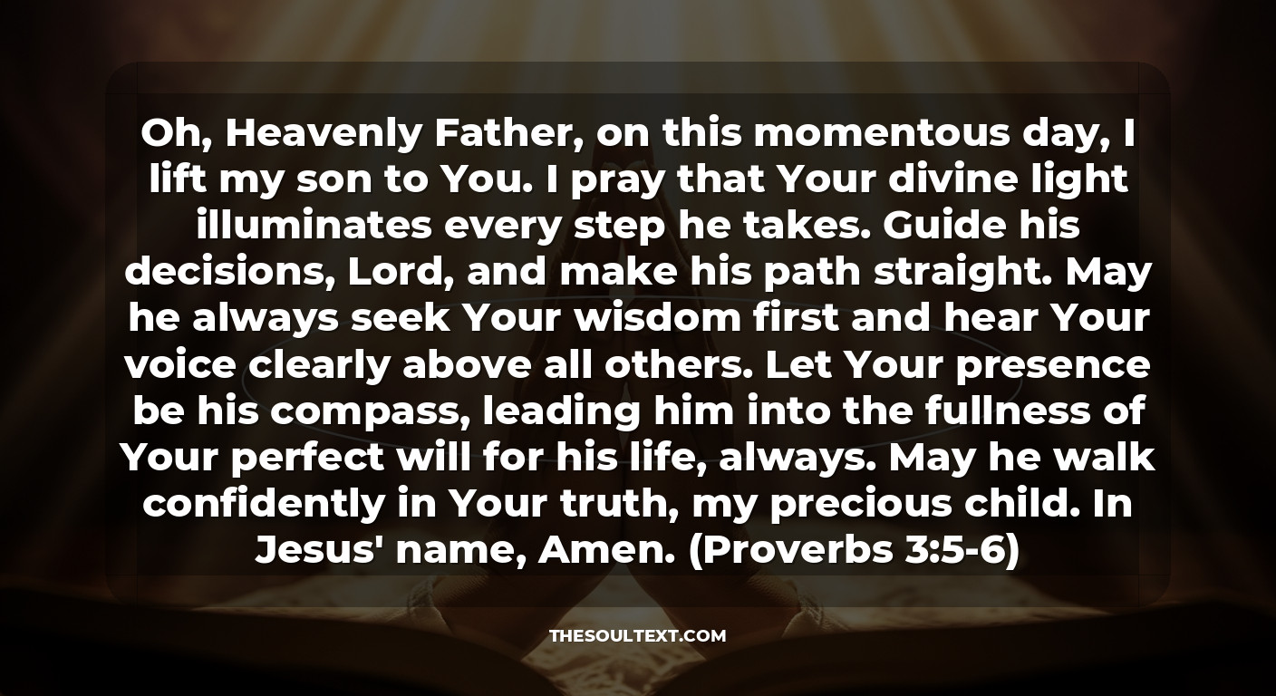 A Mother’s Prayer for Her Son on His Wedding Day (the Core Blessing)