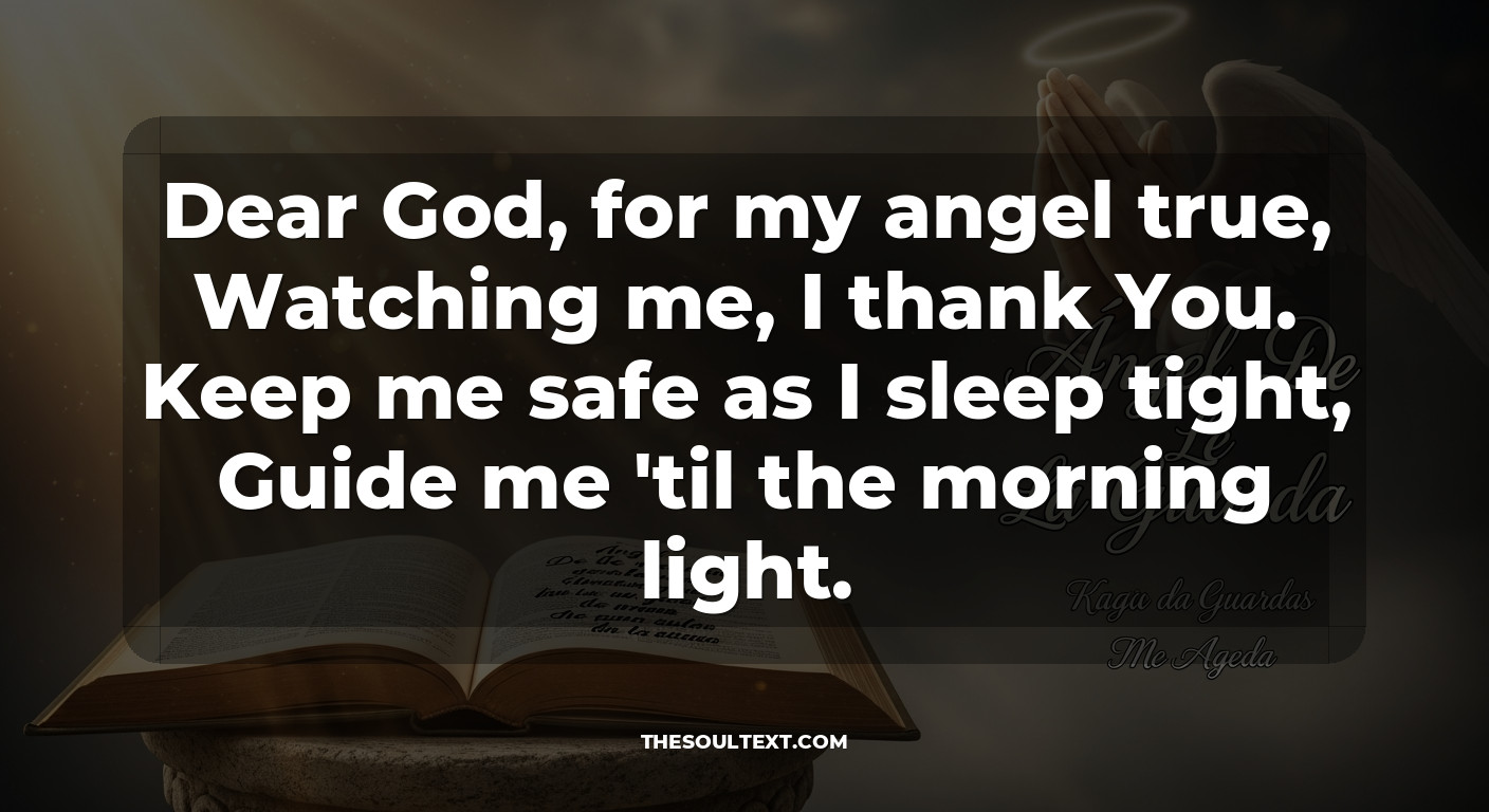 Ángel De La Guarda: the Catholic Guardian Angel Poem in Spanish