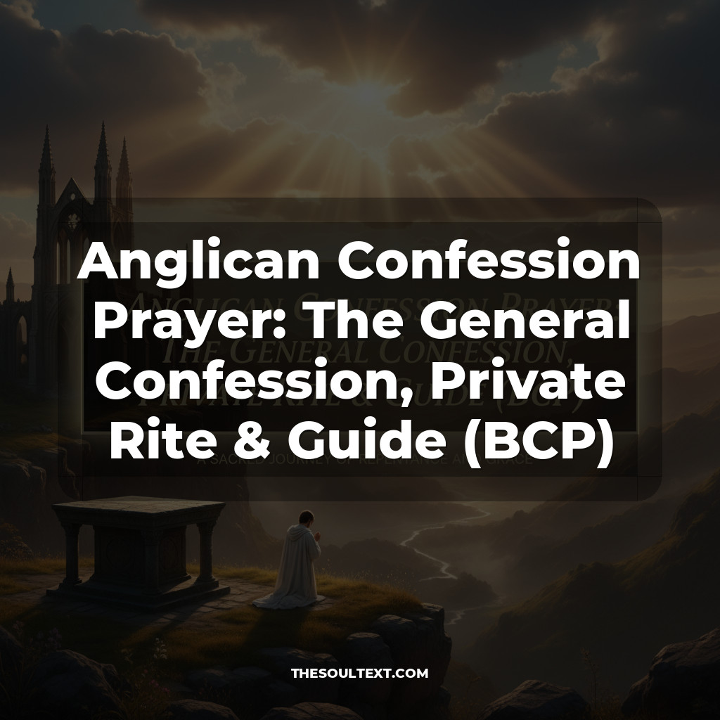 Anglican Confession Prayer: The General Confession, Private Rite & Guide (BCP)