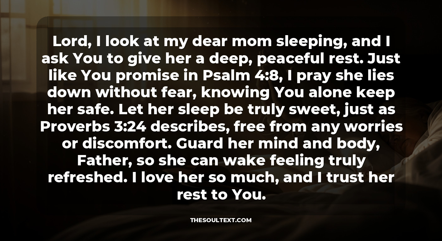 Bedside Prayers to Say Over Your Sleeping Mom