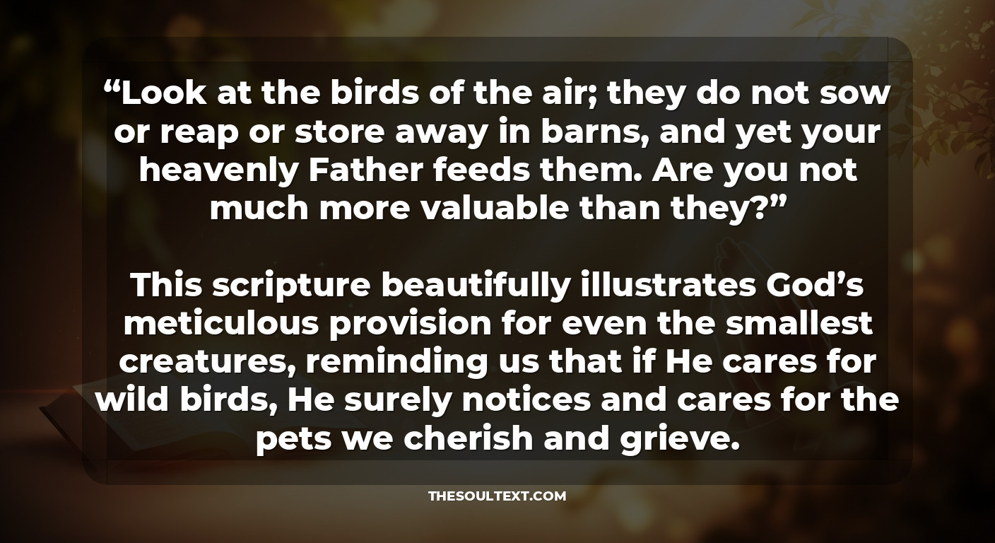 Bible Verses for Grieving a Pet (god Cares for Creation)