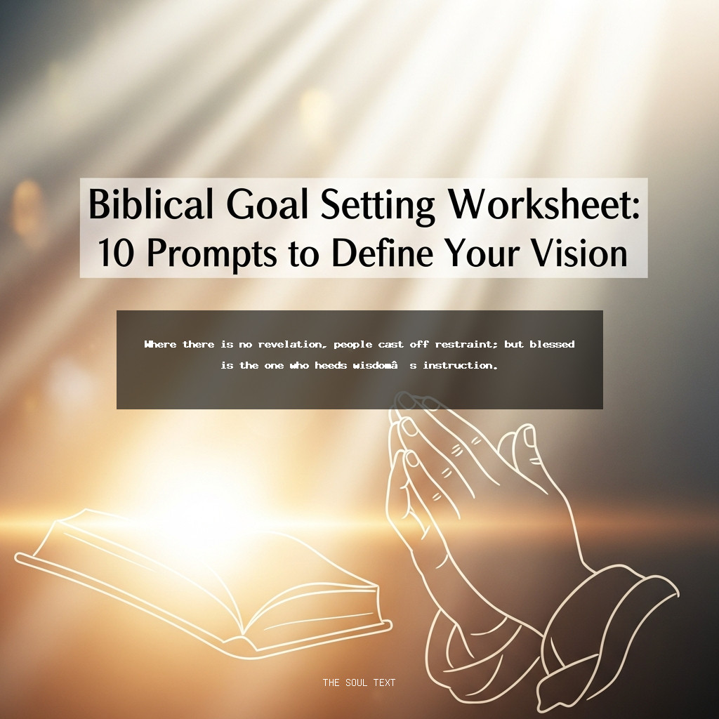 Biblical Goal Setting Worksheet: 10 Prompts to Define Your Vision