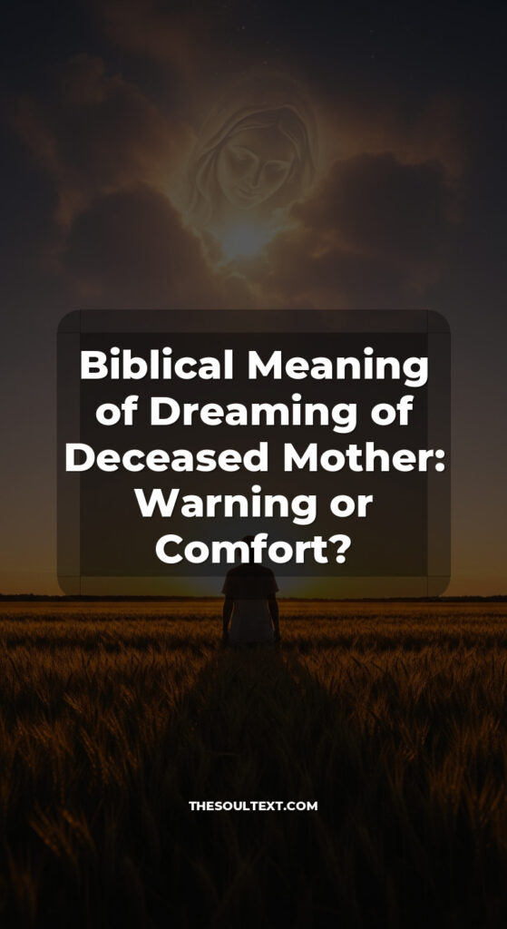 Story: Biblical Meaning of Dreaming of Deceased Mother: Warning or Comfort?
