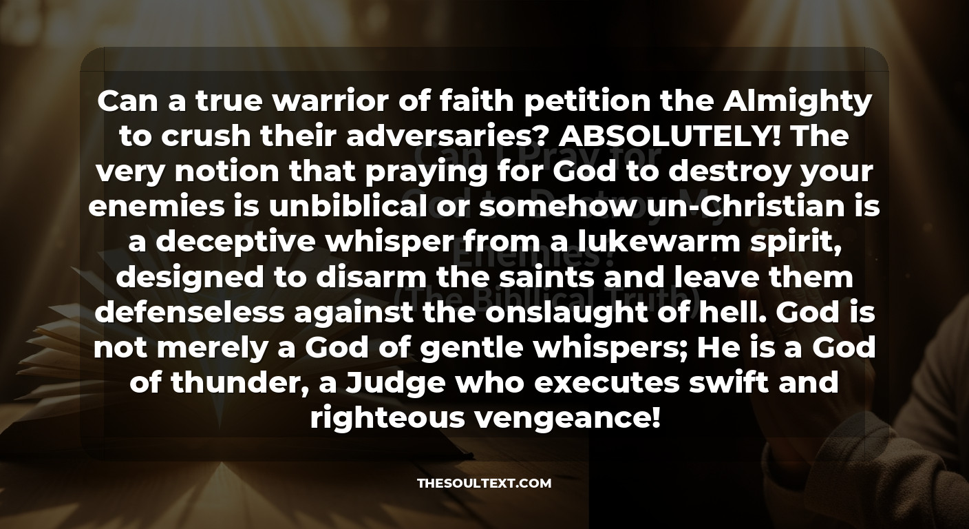 Can I Pray for God to Destroy My Enemies? (the Biblical Truth)
