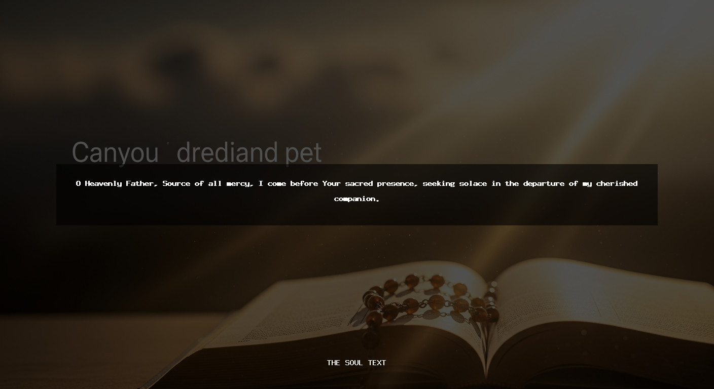 Catholic Prayer for Deceased Pet Funeral or Burial Rite