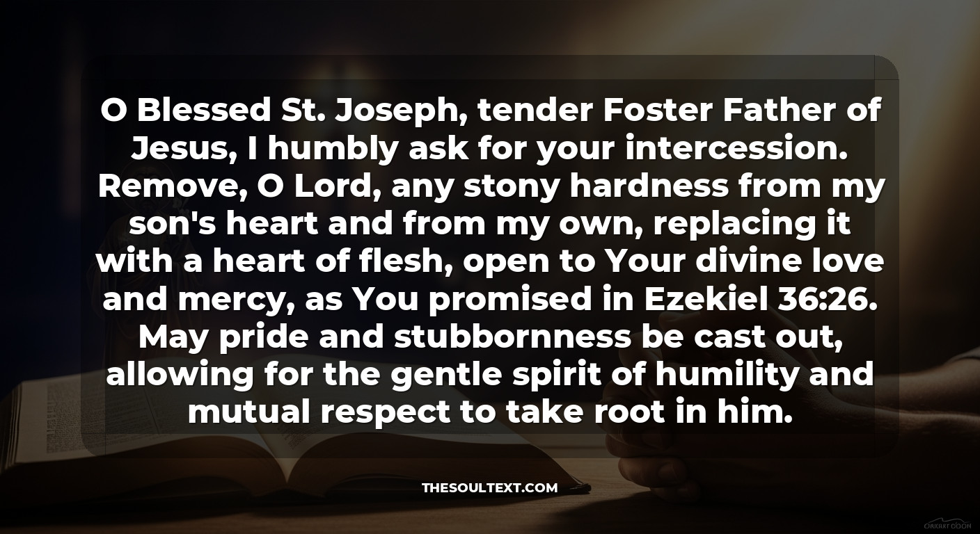 Catholic Prayer for Father and Son Relationship (st. Joseph’s Intercession)