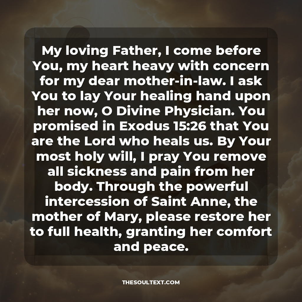 Catholic Prayer for Mother-in-law (intercession of St. Anne)