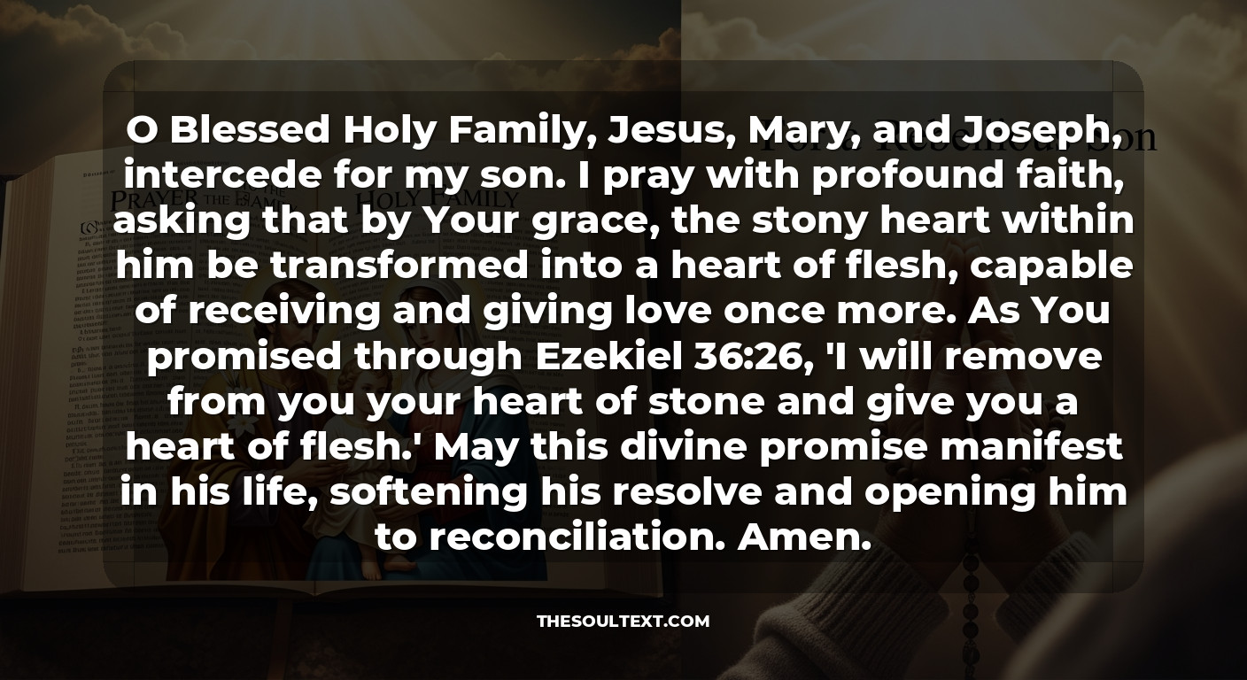 Catholic Prayer to the Holy Family for a Rebellious Son