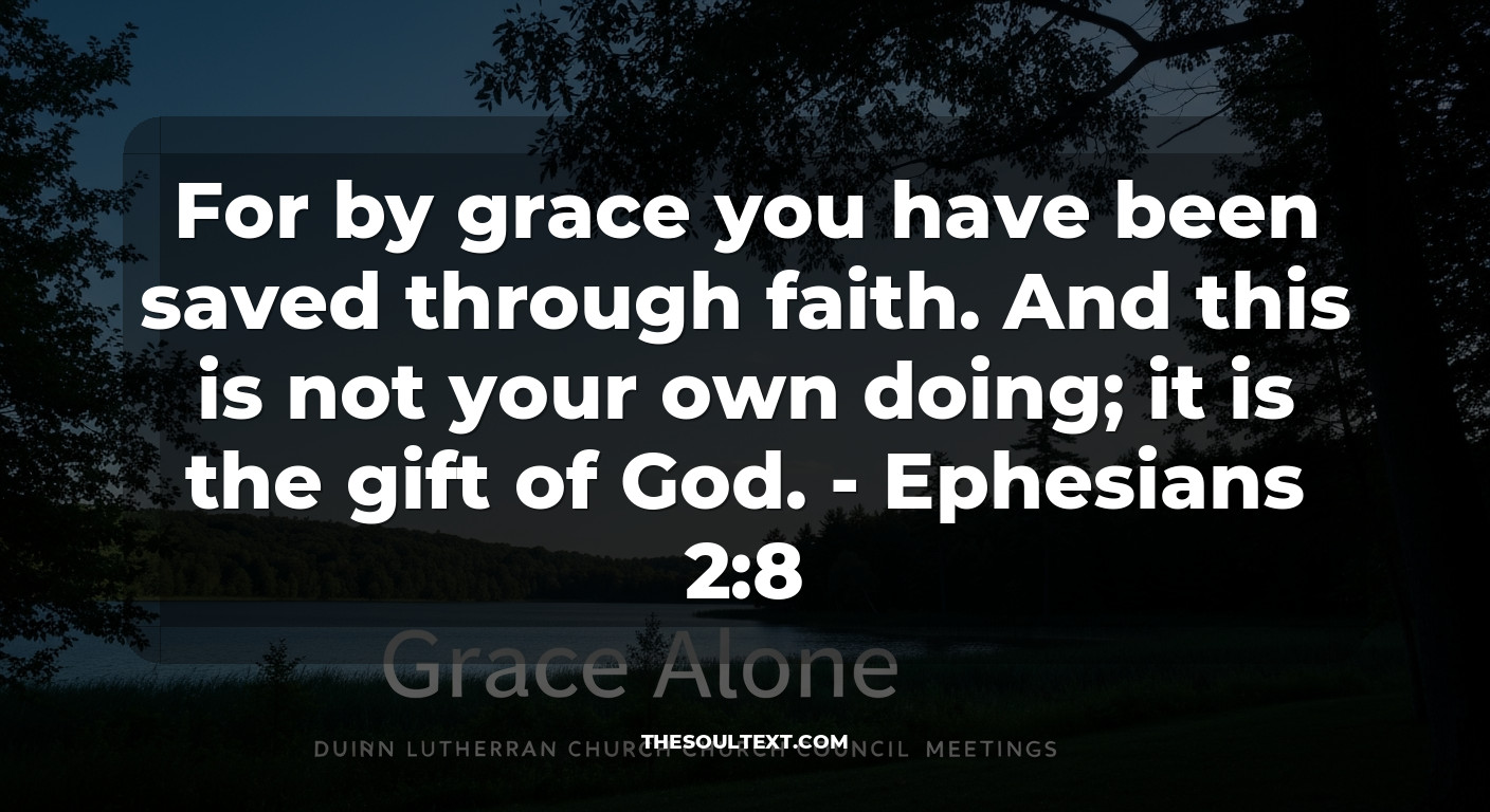 Devotions for Lutheran Church Council Meetings (grace Alone)