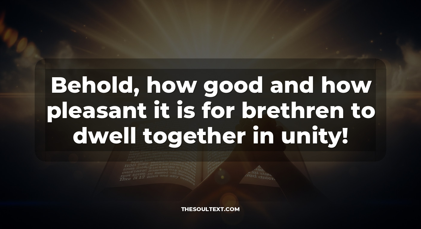 Devotions for Team Unity and Collaboration (psalm 133)