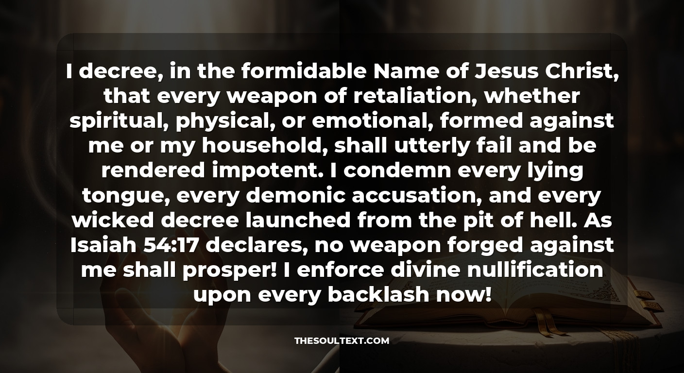 Divine Protection Prayer Against Retaliation and Backlash