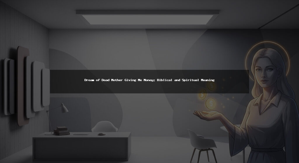 Dream of Dead Mother Giving Me Money: Biblical and Spiritual Meaning