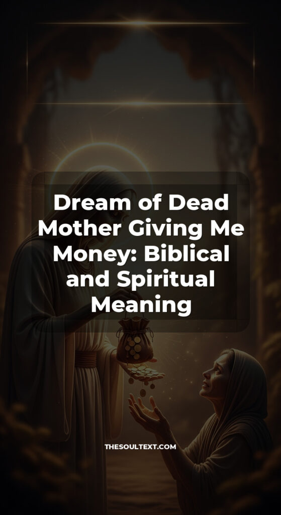 Story: Dream of Dead Mother Giving Me Money: Biblical and Spiritual Meaning