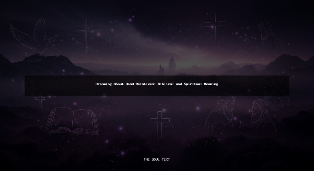 Dreaming About Dead Relatives: Biblical and Spiritual Meaning