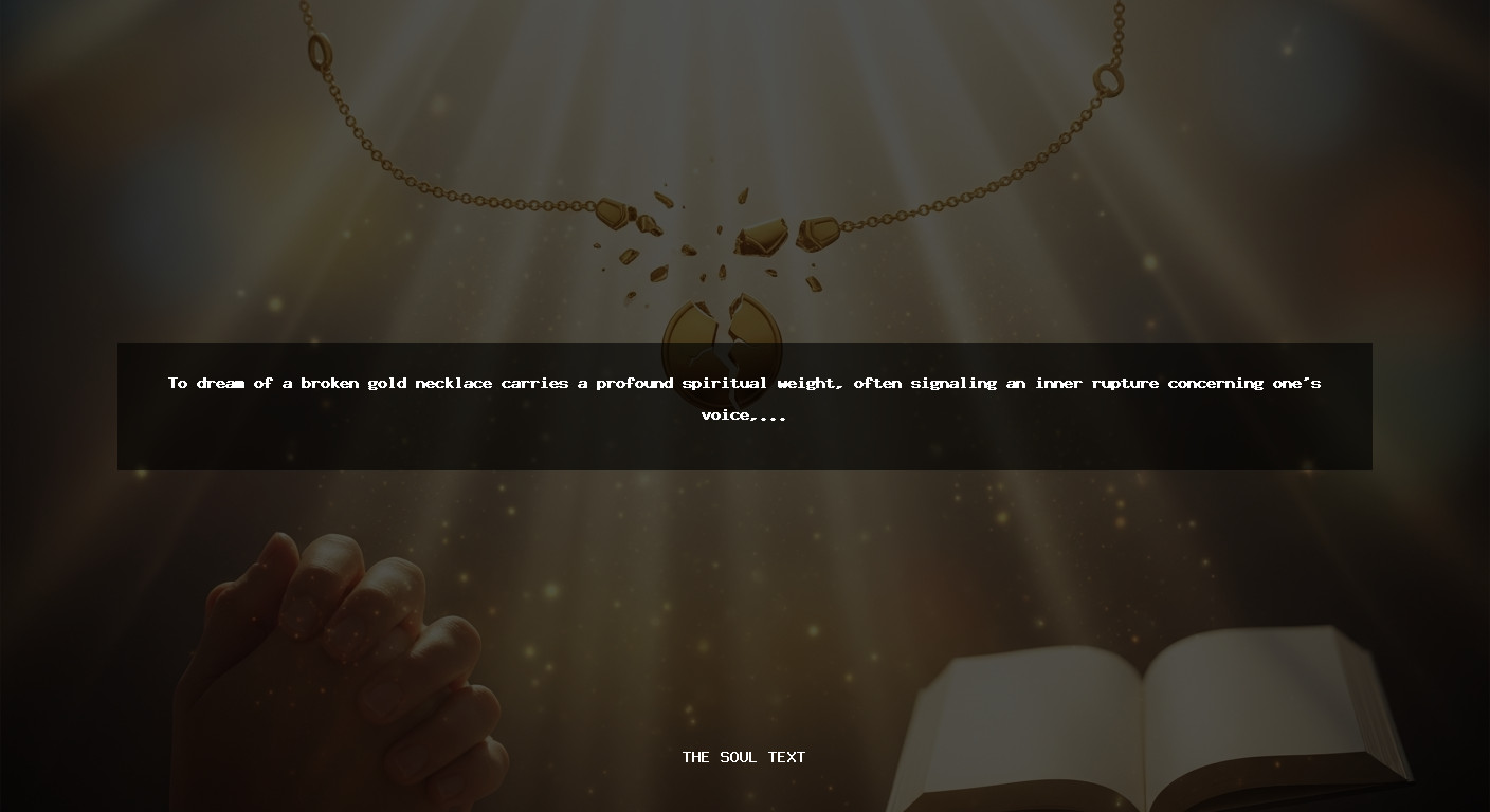 Dreaming of a Broken Gold Necklace: Loss of Voice and Influence