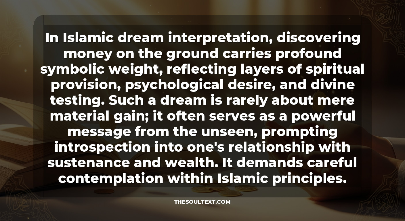 Dreaming of Finding Money on the Ground in Islam (islamic Perspective)
