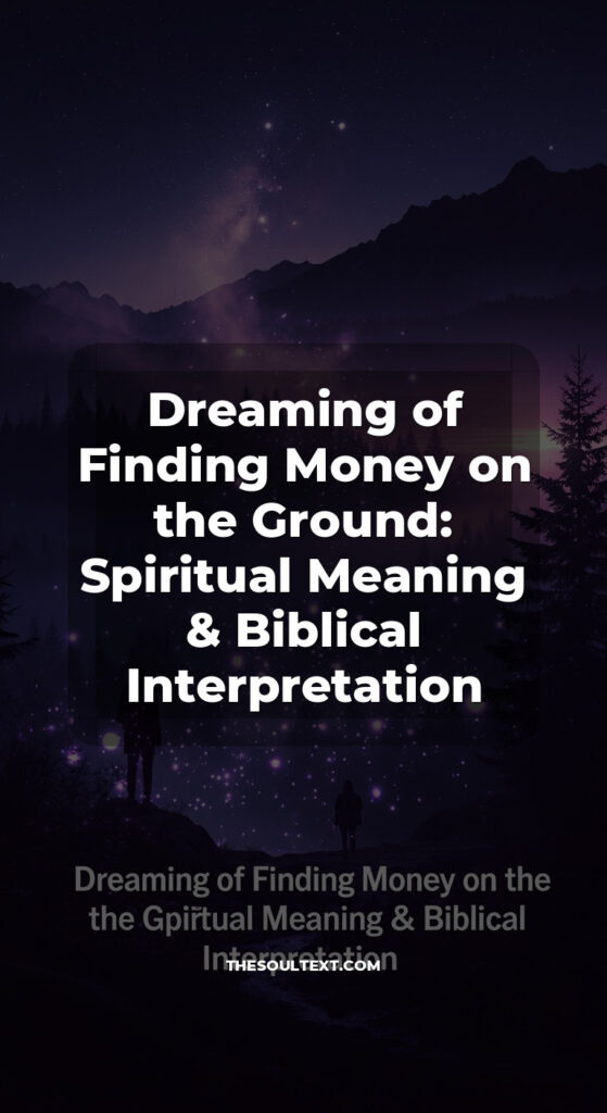 Story: Dreaming of Finding Money on the Ground: Spiritual Meaning & Biblical Interpretation