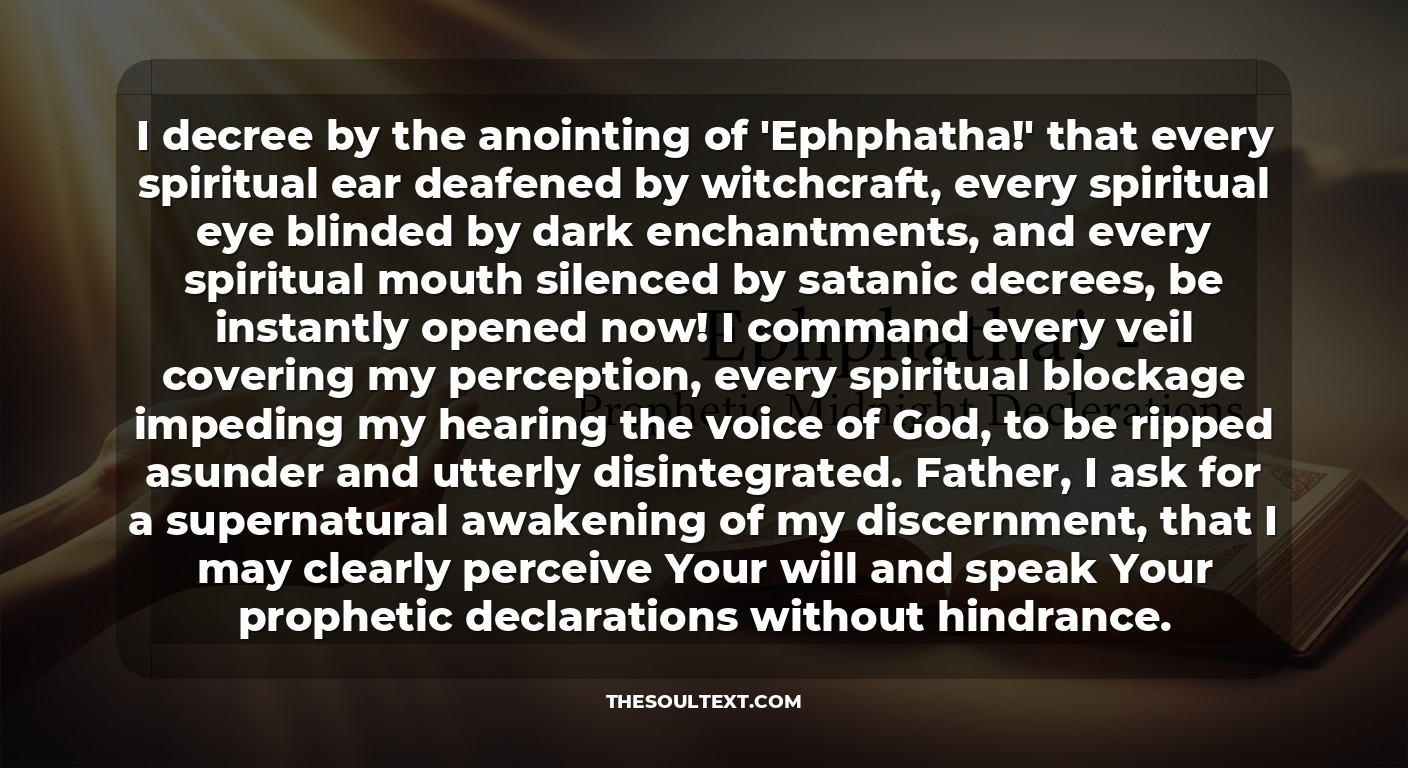 Ephphatha! – Prophetic Midnight Declarations