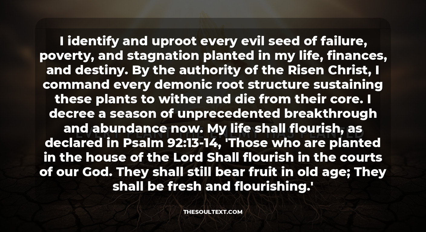 Every Plant the Enemy Has Planted – Prayer to Uproot Evil Seeds