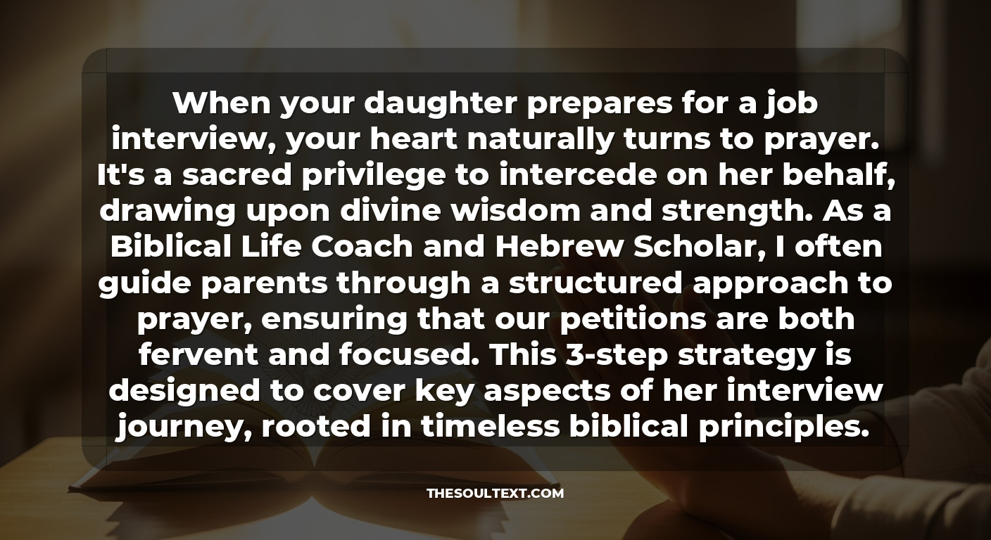 How Do I Pray for My Daughter's Job Interview? (the 3-step Strategy)