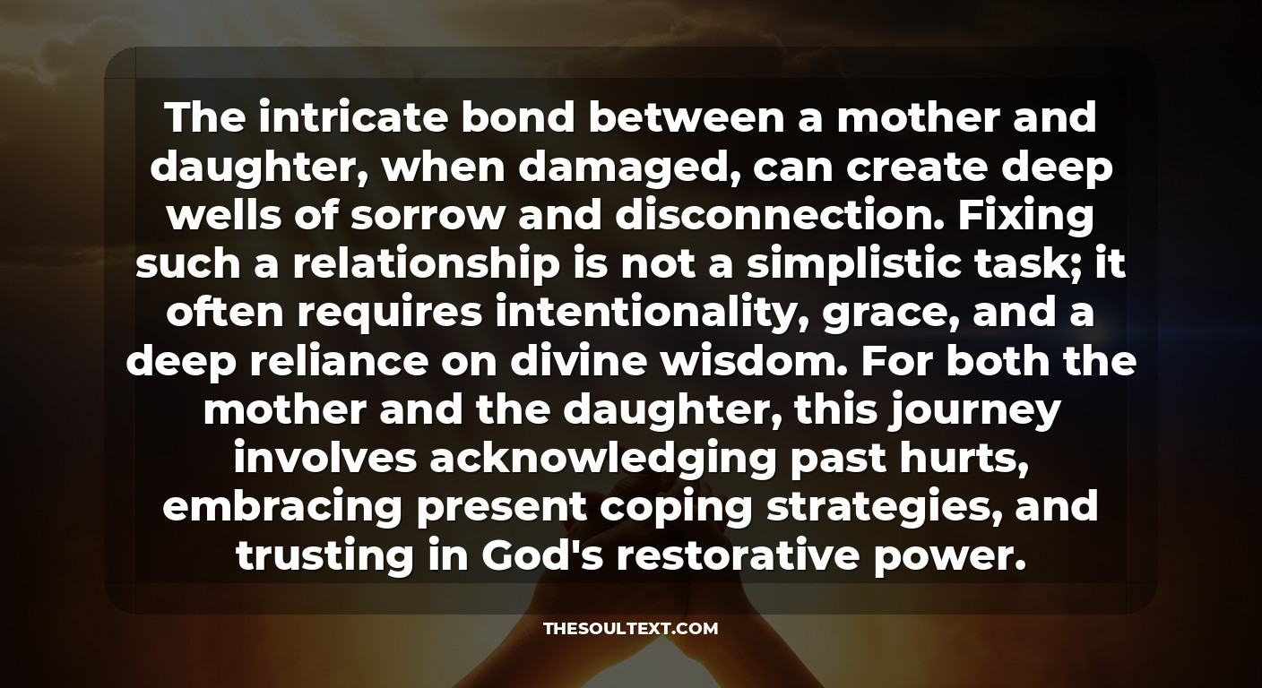 How Do You Fix a Damaged Mother-daughter Relationship? (coping)