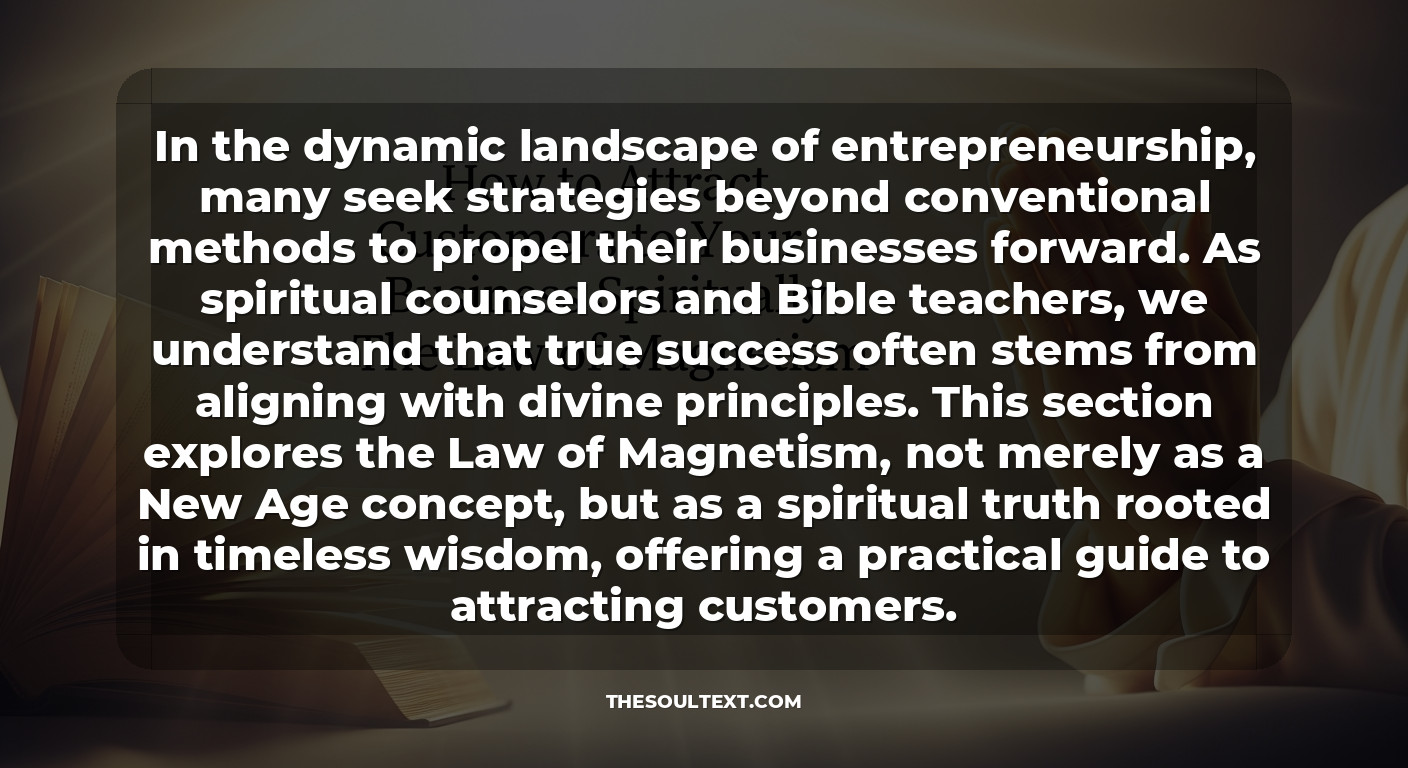 How to Attract Customers to Your Business Spiritually: the Law of Magnetism