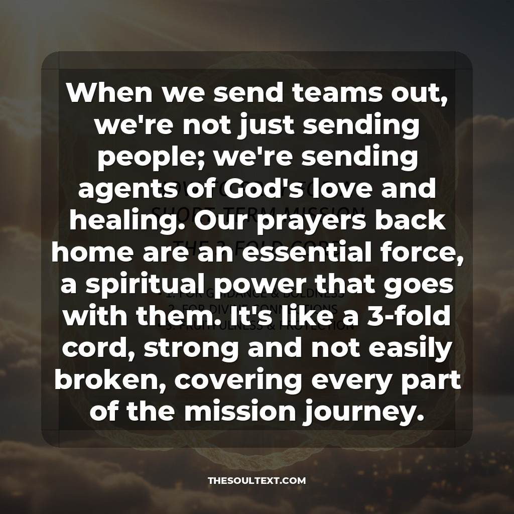 How to Pray for a Short-term Mission (the 3-fold Cord)