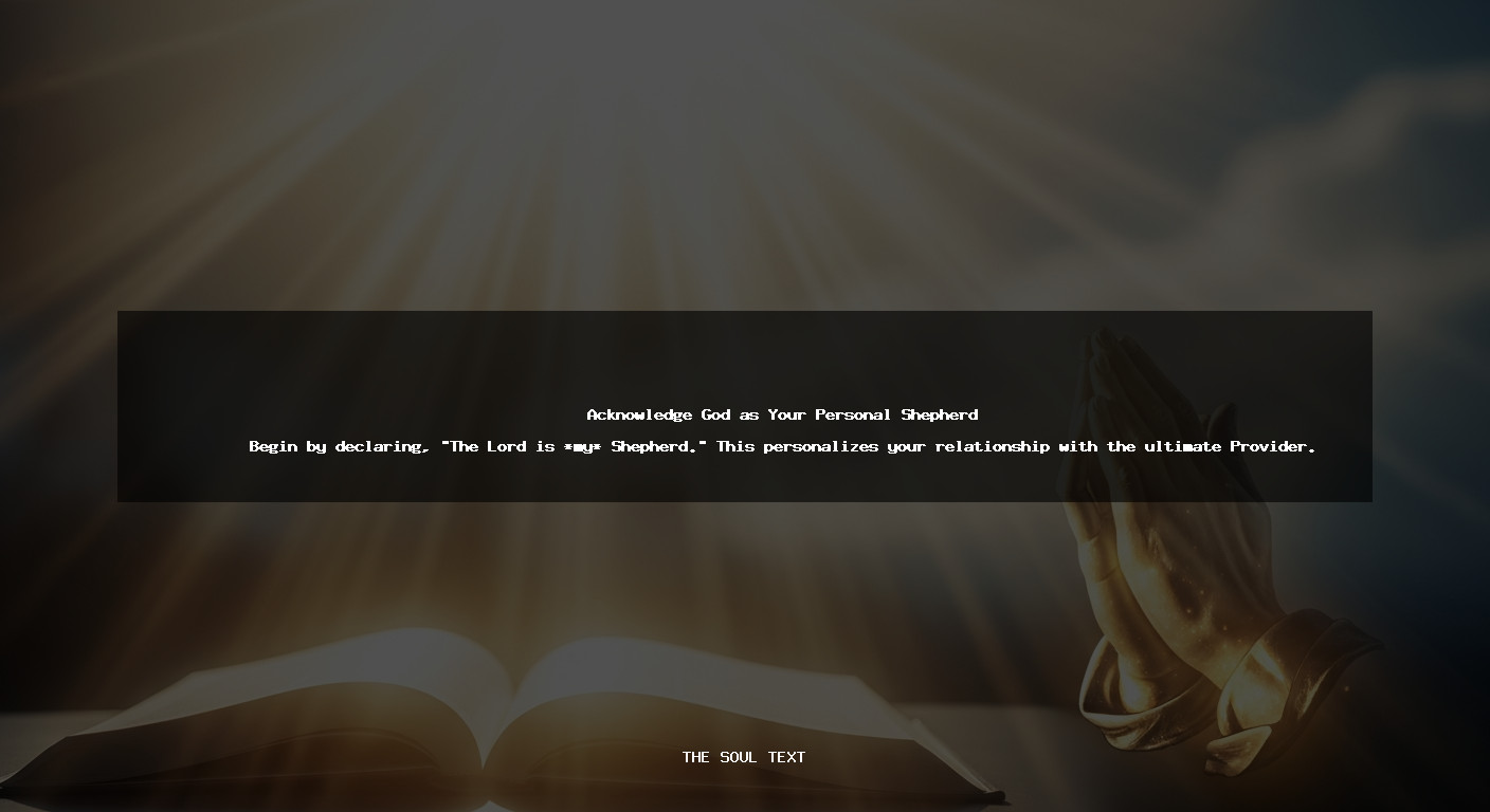 How to Pray Psalm 23 for Money and Financial Breakthrough
