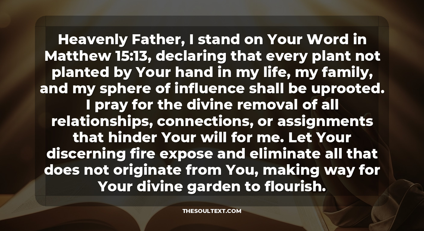 If They Are Not for Me, Remove Them - a Prayer for Divine Alignment