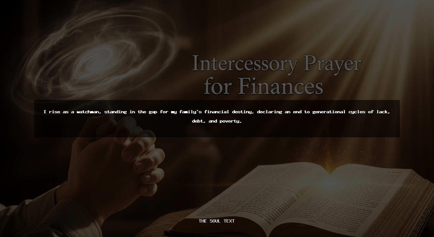 Intercessory Prayer for Finances: Standing in the Gap for Your Family