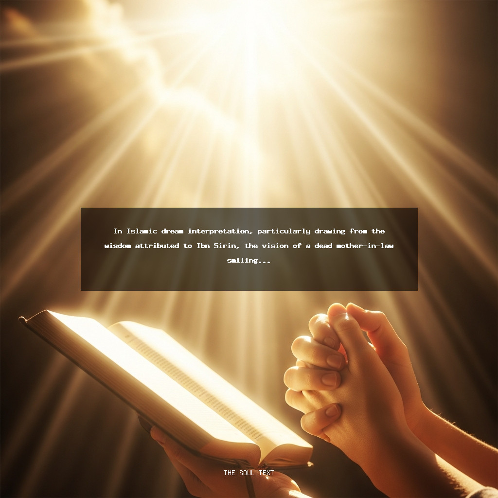 Meaning of Your Dead Mother-in-law Smiling at You in a Dream (islam)