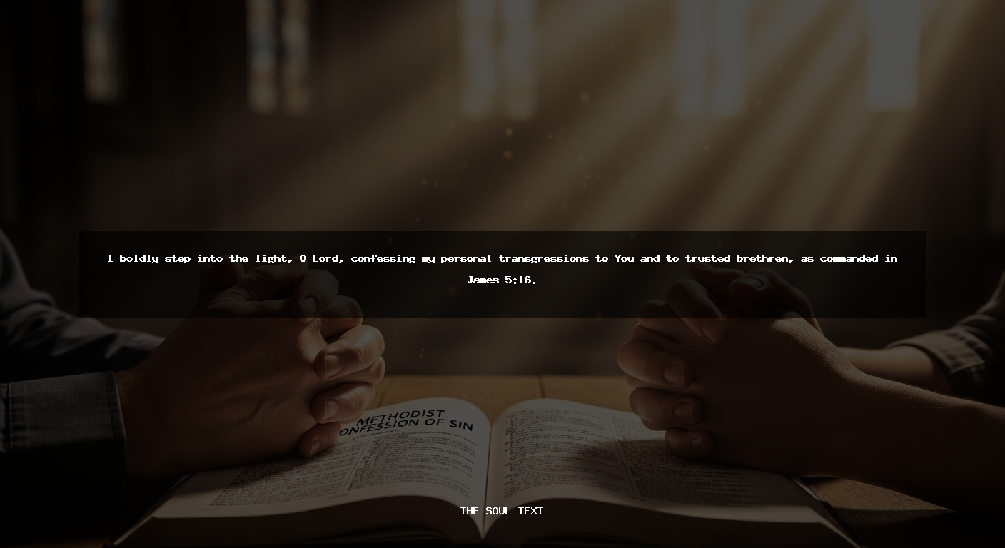 Methodist Confession of Sin: Personal and Corporate Prayers