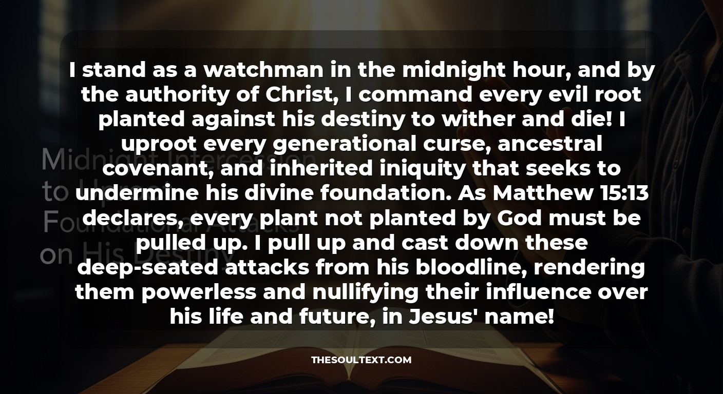 Midnight Intercession to Uproot Foundational Attacks on His Destiny